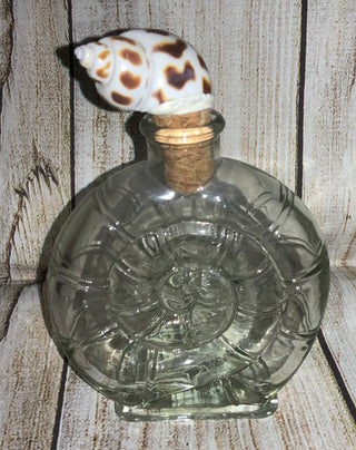 Glass Seashell Jar w/Shell Topper