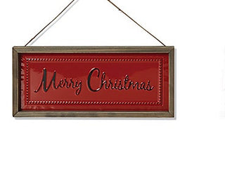 Wood and Metal Merry Christmas Sign