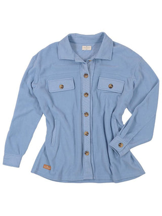 Simply Southern Shacket Fleece Sky