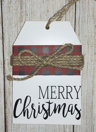 Wood Tag Merry Christmas Sign