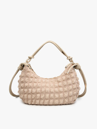 Jen & Co Nelly Quilted Puffy Shoulder Bag Taupe M2514