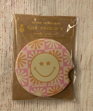 Simply Southern Car Coaster Choose Happy