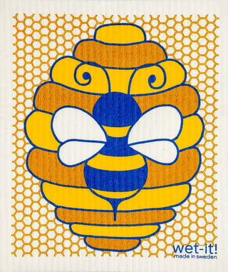Wet It! Honey Bee Swedish Dishcloth