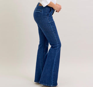 Judy Blue HW Flare with Patch Pocket 881025