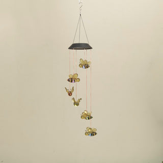 Solar Lighted Bee Wind Chime