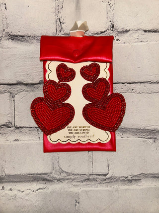 Simply Southern Valentine Earrings Heart Stack