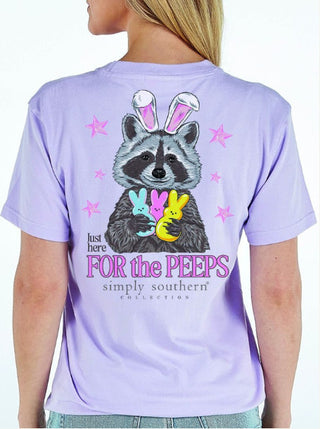 Simply Southern Short Sleeve Tee Peeps Lilac