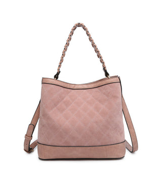 Jen & Co Maude Quilted Satchel Mauve M2087