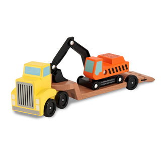 Melissa & Doug Wooden Trailer with Excavator