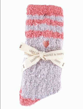 Simply Southern Soft & Cozy Socks Stripe Grey