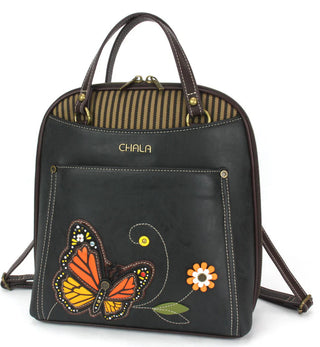 Chala 870 Convertible Backpack Monarch Butterfly Black