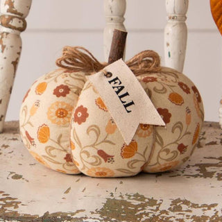 Fall Pumpkin w/Floral Print