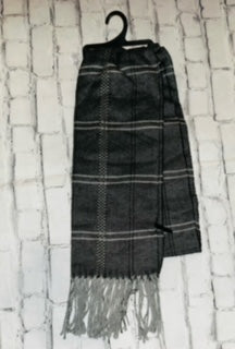 Britt's Knits Scarf Gray Plaid
