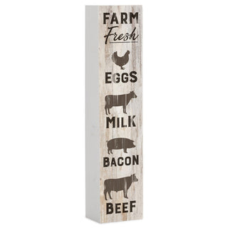 Farm Fresh Wood Block Sign