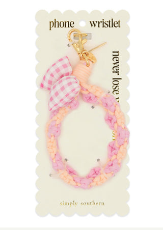 Simply Southern Phone Wristlet Bow Pink