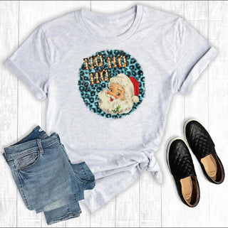The Way Down South Marquee Lights Ho Ho Ho Santa T-Shirt