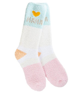 World's Softest Crew Socks Heart Mama