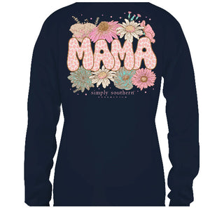Simply Southern Long Sleeve Leopard Mama Navy