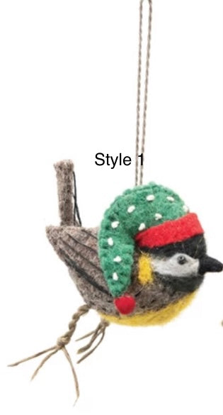 Wool Felt Bird Ornament