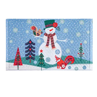 Snowman Embossed Floor Mat