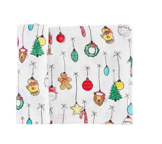 Mudpie Christmas Ornament Swaddle White
