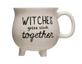 Stoneware Cauldron Witch Mug