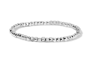 My Fun Colors Fashion Fortunes 3mm Silver Cube Bracelet Small