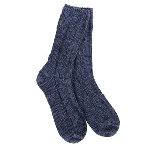 World's Softest Socks Weekend Ragg Crew Denim Confetti