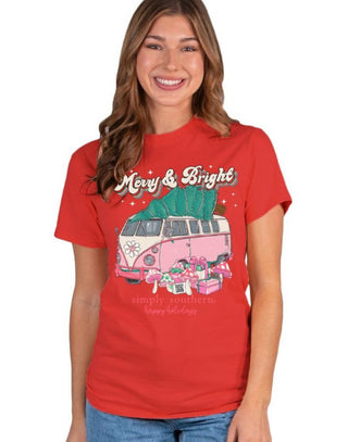 Simply Southern Short Sleeve Bus Tree Red XL