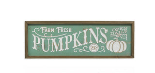 Farm Fresh Pumpkins Wood Engraved Sign