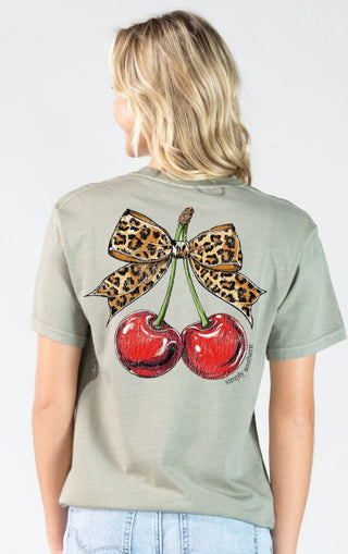 Simply Southern Mineral Wash Short Sleeve Tee Cherry Birch