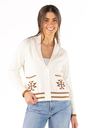 Simply Southern Cozy Cardigan Cowboy Boot White