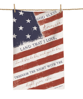 God Bless America Tea Towel