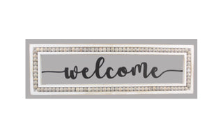 Laser Cut Metal Welcome w/Blessing Bead Accent
