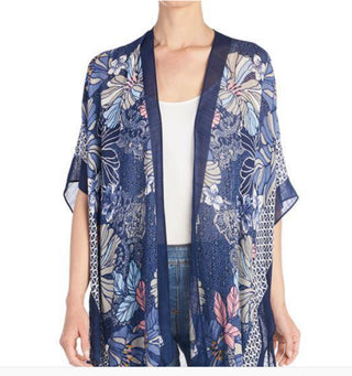 Coco + Carmen Mya Kimono - Navy/Pink 2019043