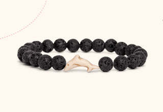 Fahlo Dolphin Bracelet Lava Stone