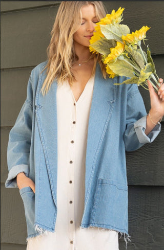 Pol Clothing Denim Blazer