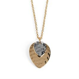 Whispers Mixed Metal Pointed Drop Necklace WN004367