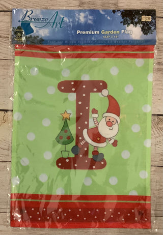 Letters From Santa Monogram Garden Flag