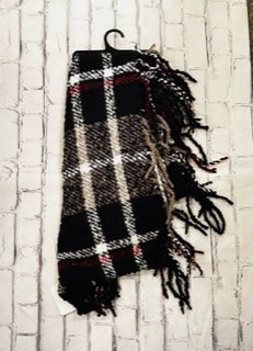 Mirabeau Infinity Scarf Grey Plaid