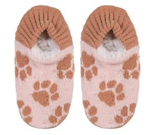 Simply Southern Slipper Socks Paw Pink