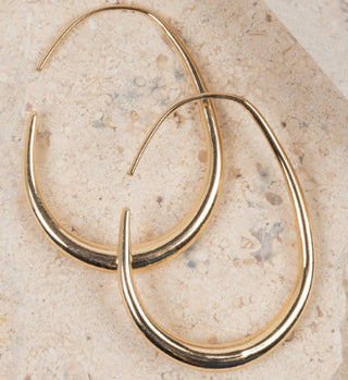 Howard’s Medium Graduated Oval Hoop Earrings Gold