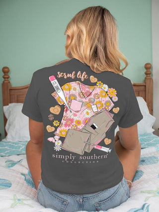 Simply Southern Scrub Life Graphite Heather T-Shirt