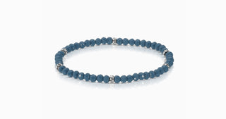 My Fun Colors Mini Crystal Bracelet Ageeon Blue Silver Accent