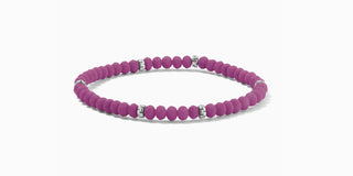 My Fun Colors Mini Crystal Bracelet Neon Orchid Silver Accent