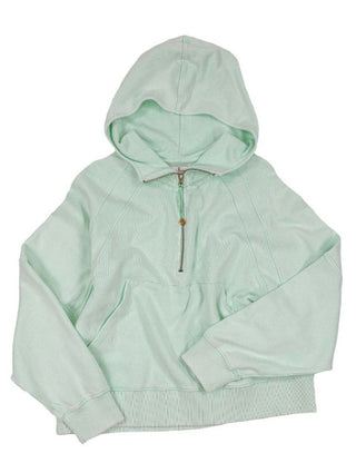 Simply Southern Hooded Pullover Scuba Mint XL