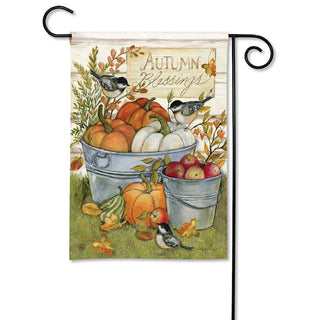 Fall Buckets Garden Flag (Autumn Blessings)