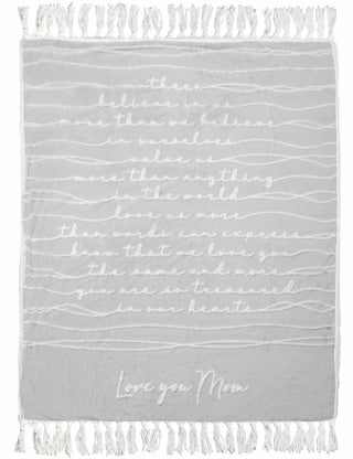 Love You Mom Inspirational Throw
