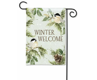 Winter Chickadee Garden Flag