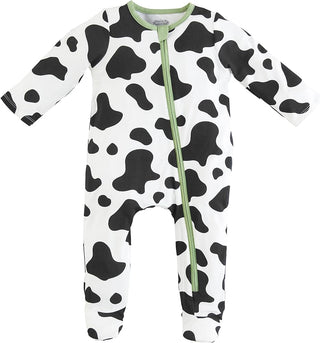 Mudpie Cow Print Sleeper 0-3M